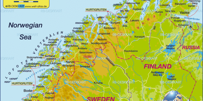 norwegen karte polarkreis Karte Von Nordnorwegen Region In Norwegen Welt Atlas De norwegen karte polarkreis