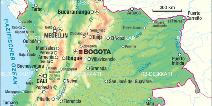 Rote Karte Kolumbien