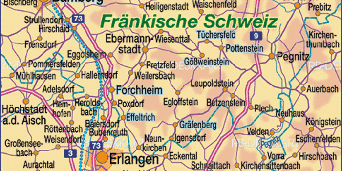 Fränkische Schweiz Karte | Karte