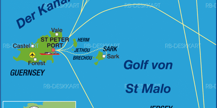 Karte von Kanalinseln (Region in Britischer Kronbesitz) | Welt-Atlas.de